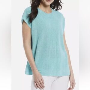 Eileen Fisher Aqua Blue Blouse